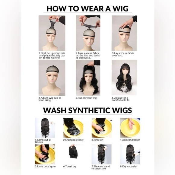 Women’s Short Curly Synthetic Wig With Headband - Picture 7 of 9